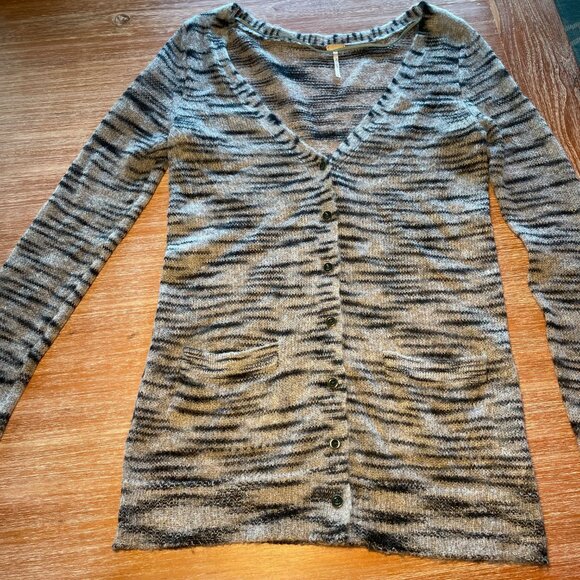 Free People Sweaters - Free People Beach Long Sleeve Button Down Cardigan Mohair Blend Sweater Size M